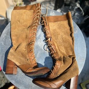 Real leather, lucky brand tall boots for sale!